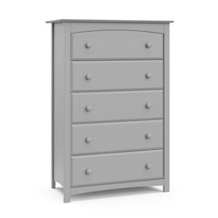 Kenton 5 Drawer Universal Dresser - Pebble Gray