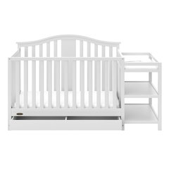 Graco Solano 4-in-1 Convertible Crib & Changer with Drawer - White