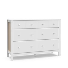 Storkcraft Horizon 6 Drawer Dresser (White with Driftwood)