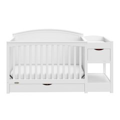 Graco Bellwood 5-in-1 Convertible Crib & Changer with Drawer (White)