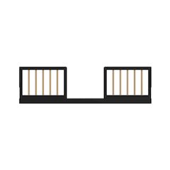 Graco Universal Toddler Safety Guardrail Kit-Dowel - Black with Driftwood