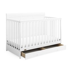 Graco Asheville 4-in-1 Convertible Crib with Drawer (White)