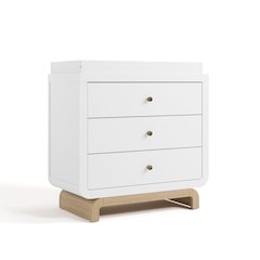 Santorini 3 Drawer Chest With Topper-White/Driftwood