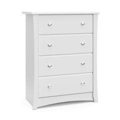Storkcraft Crescent 4 Drawer Chest (White) – GREENGUARD Gold Certified
