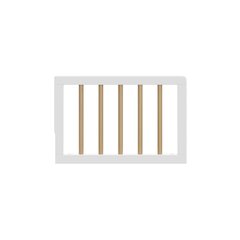 Graco Toddler Safety Guardrail (Dowels) - White with Driftwood