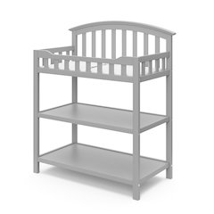 Graco Changing Table with Water-Resistant Changing Pad (Pebble Gray)