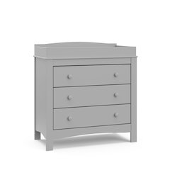 Graco Noah 3 Drawer Chest with Changing Topper (Pebble Gray)