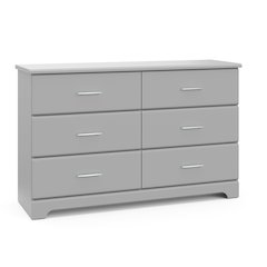 Storkcraft Brookside 6 Drawer Double Dresser (Pebble Gray)
