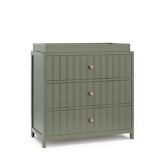 Graco Teddi 3 Drawer Chest with Changing Table Topper (Olive)