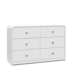 Storkcraft Santos 6-Drawer Dresser (White with Natural)