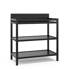 Storkcraft Alpine Changing Table (Black) - Includes Water Resistant Changing Pad
