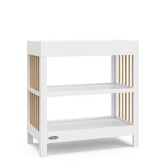 Graco Teddi Changing Table with Water-Resistant Changing Pad - White/Driftwood