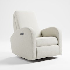 Storkcraft Santa Monica Power Recliner Swivel Glider (Ivory Boucle)