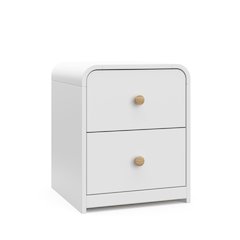 Storkcraft Next Santos 2-Drawer Nightstand (Whtie with Natural)