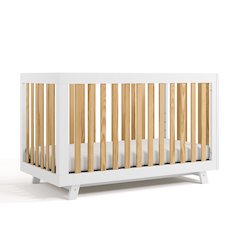 Storkcraft Beckett 3-in-1 Convertible Crib (White with Natural)