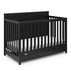 Graco Hadley 5-in-1 Convertible Crib with Drawer (Black)