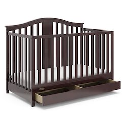 Graco Solano 4-in-1 Convertible Crib with Drawer - Espresso