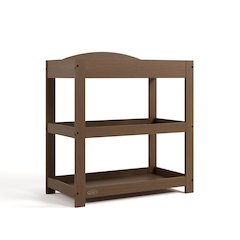 Customizable Changing Table with Water-Resistant Changing Pad - Hazelnut