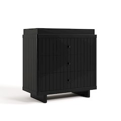 Kyoto 3 Drawer Chest with Topper - Black