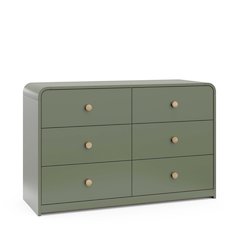 Storkcraft Santos 6-Drawer Dresser (Olive with Natural)