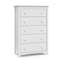 Kenton 5 Drawer Universal Dresser - White