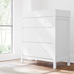 Storkcraft Carmel 3 Drawer Chest with Changing Topper (White)