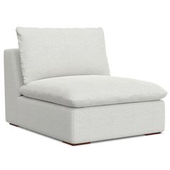 Jasmine Center Armless Sofa Module In Velvety Chenille Performance Fabric