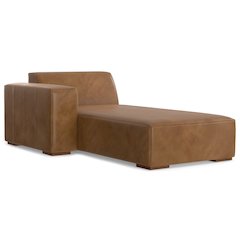 Rex Left Chaise Sofa Module In Genuine Leather