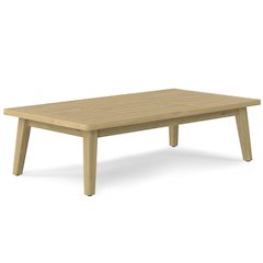 Palmetto Solid Acacia Wood Outdoor Coffee Table In Light Teak