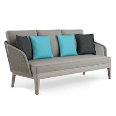 Carmel SOLID ACACIA WOOD Outdoor Sofa in Sand Drift