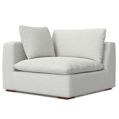 Jasmine Left-Arm Sofa Module In Velvety Chenille Performance Fabric