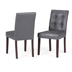 Andover Solid Wood Parson Dining Chair (Set Of 2) In Stone Grey