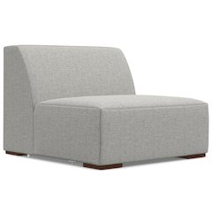 Rex Center Armless Sofa Module In Tightly Woven Performance Fabric