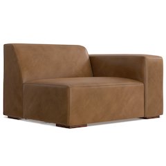 Rex Right-Arm Sofa Module In Genuine Leather