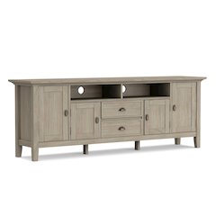 72 Inch Tv Media Stand In Distressed Grey For Tvs Up To 80 Inches