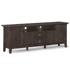 72 Inch Tv Media Stand In Brunette Brown For Tvs Up To 80 Inches