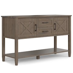 Ela Solid Wood Console Table In Smoky Brown