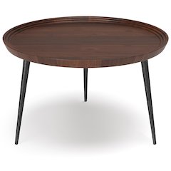Clairmont Solid Acacia Wood Coffee Table In Cognac