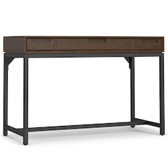 Banting SOLID HARDWOOD Mid Century Small Desk in Walnut Brown