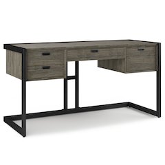 Hampden SOLID ACACIA WOOD Desk in Weathered Grey