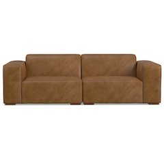 Rex 2-Seater Modular Sofa In Genuine Leather