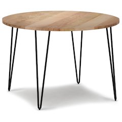 Hunter Solid Mango Wood 45 Inch Round Dining Table In Natural