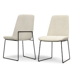 Corina Dining Chair ( Set Of 2 ) In Natural Linen Look Fabric