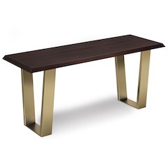 Lewis Solid Acacia Wood Bench In Cognac