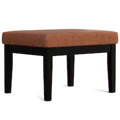 26 inch Wide Contemporary Rectangle Small Tufted Ottoman Bench