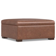 36 inch Wide Contemporary Square Square Coffee Table Storage Ottoman