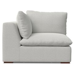 Jasmine Corner Sofa Module In Velvety Chenille Performance Fabric