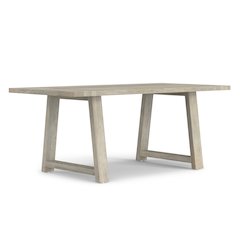 Whitley 72 inch Wide Solid Mango Farmhouse Dining Table in White Wash