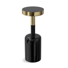 Frannie Side Table In Gold / Black