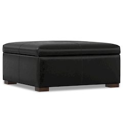 36 inch Wide Contemporary Square Square Coffee Table Storage Ottoman